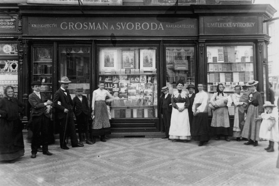 Knihkupectví Grosman a Svoboda (okolo 1902)